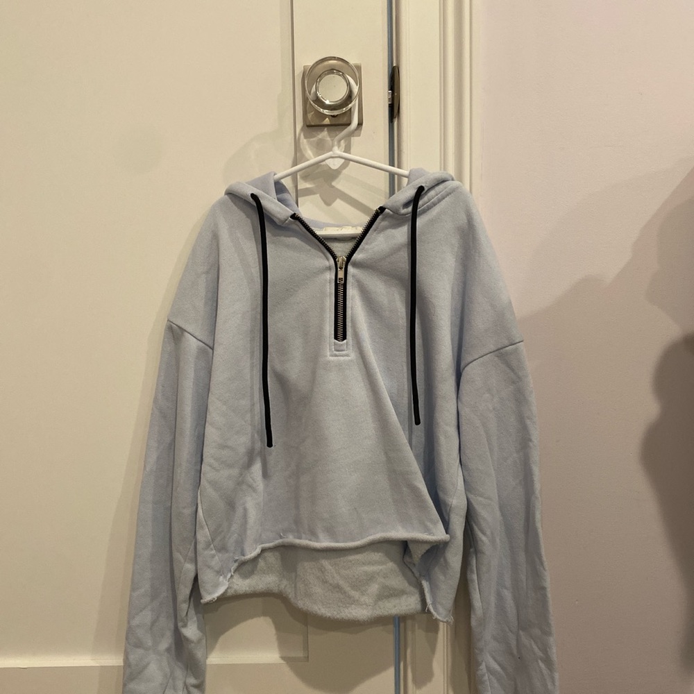 garage quarter zip cropped hoodie!
